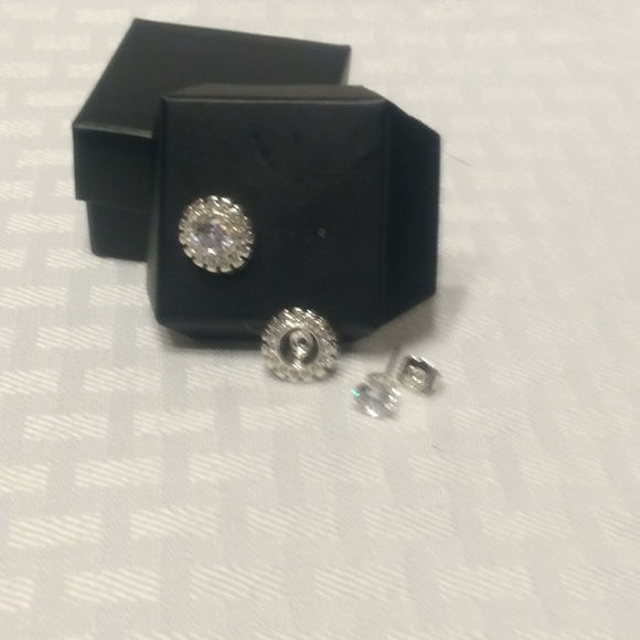 Rhinestone Earrings Two Pair in One - Picture 2 of 5